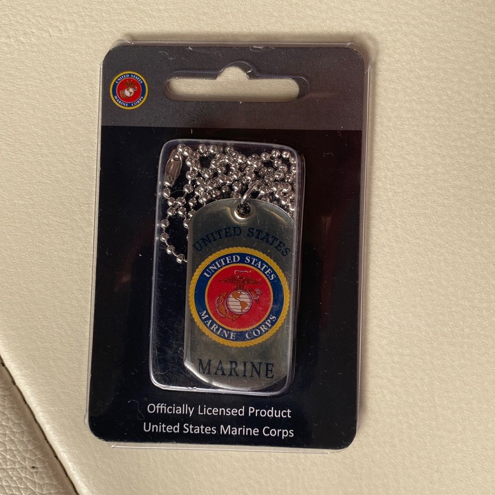 Marine corps tag necklace